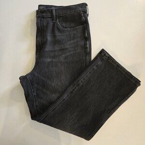 Sz 33 Banana Republic high rise crop boot cut black faded EUC
